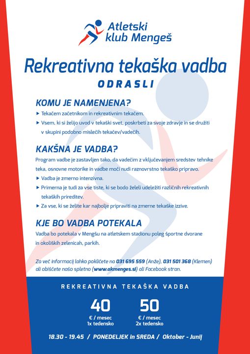 Rekreativna vadba AK Mengeš